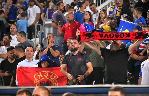 Banner-ul reprezentativ pregătit de ultrașii din Kosovo, la ultimul meci din Liga Națiunilor » Ce va apărea în peluză