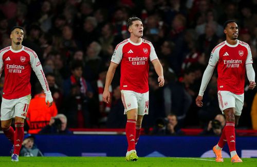 Gabriel Martinelli (stânga), Viktor Gyokeres (centru) și Gabriel Magalhaes (dreapta) / Foto: Imago Images