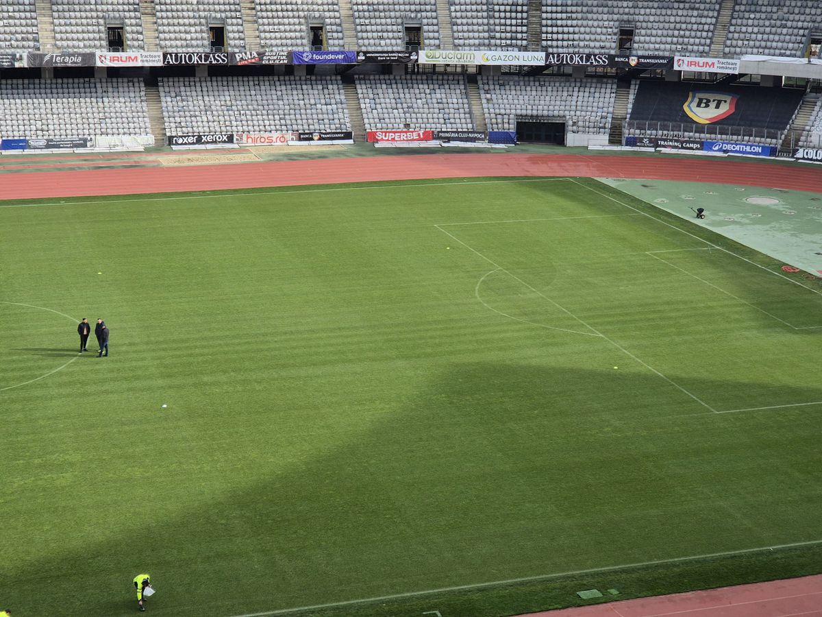 Gazon nou pe unul dintre cele mai mari stadioane din România, asemănător marilor arene din Europa