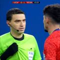 Florinel Coman (22 de ani) a fost avertizat în minutul 48 al partidei dintre CS Universitatea Craiova și FCSB, pentru o simulare crasă.