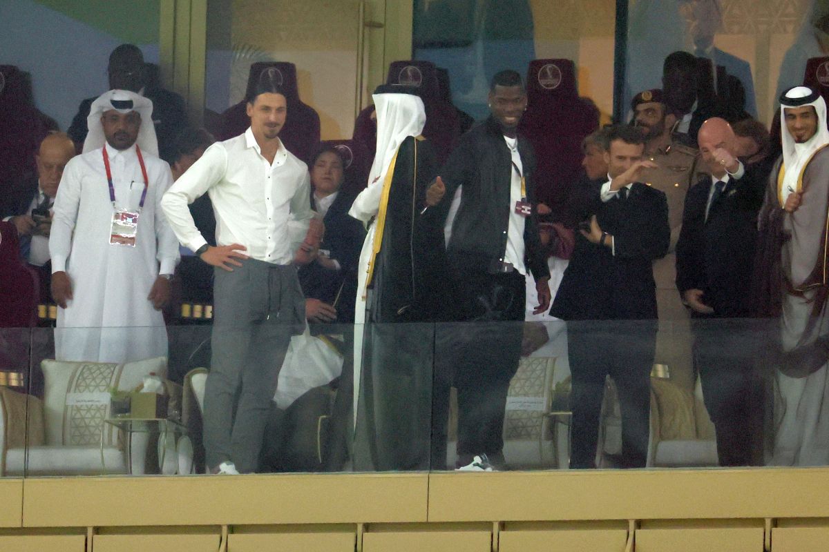 Vedete pe metru pătrat la „oficiala” de pe „Lusail”: Zlatan urmărește meciul alături de Macron, Djokovic și Al-Khelaifi