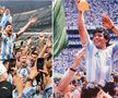Messi, 2022, și Maradona, 1986 / FOTO: Twitter @Bleacher Report