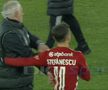Andrea Mandorlini l-a bruscat pe Marius Ștefănescu, după Sepsi - CFR Cluj / FOTO: Captură TV @Digi Sport