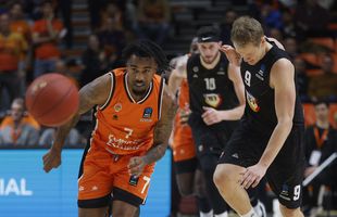 Lecție de baschet oferită de Valencia în La Fonteta! U-BT Cluj-Napoca a fost demolată în prima repriză, în care a încasat 73 de puncte