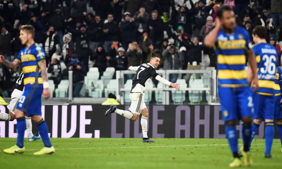 JUVENTUS - PARMA 2-1 // VIDEO + FOTO Cristiano Ronaldo, bestial și în 2020: 6 goluri în 3 meciuri! Juve s-a distanțat de Inter în clasament