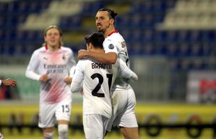 Cagliari - AC Milan 0-2. VIDEO „Dubla” eternului Zlatan Ibrahimovic a rezolvat meciul. Cum s-a descurcat Răzvan Marin
