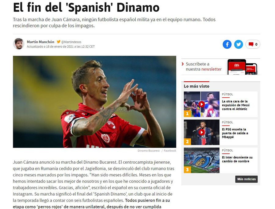 Coșmarul spaniol de la Dinamo a ajuns în AS: „Clubul pare destinat să moară”