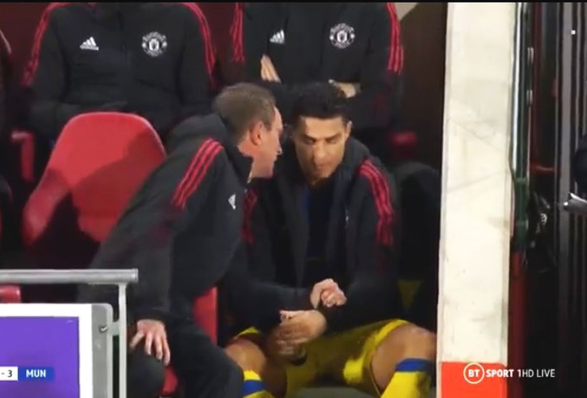 Cristiano Ronaldo, plin de nervi după schimbarea din meciul cu Brentford » Manchester United, salvată de tineri