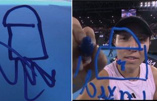 EPIC FAIL după meci, la Australian Open: „Tocmai a desenat un penis pe cameră!” » Ce ar fi trebuit să reprezinte: „Sunt varză la desen”