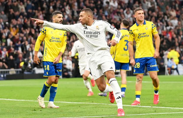 Real Madrid - Las Palmas 4-1 » Mbappe zburdă, însă VAR-ul îi refuză hat-trick-ul! Los blancos revin de la 0-1 și sunt acum liderii Spaniei