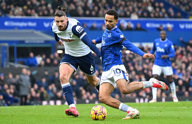 Everton - Tottenham 3-2 » Încă o prestație penibilă pentru Radu Drăgușin și coechipierii lui. Cât mai rezistă Ange Postecoglou?