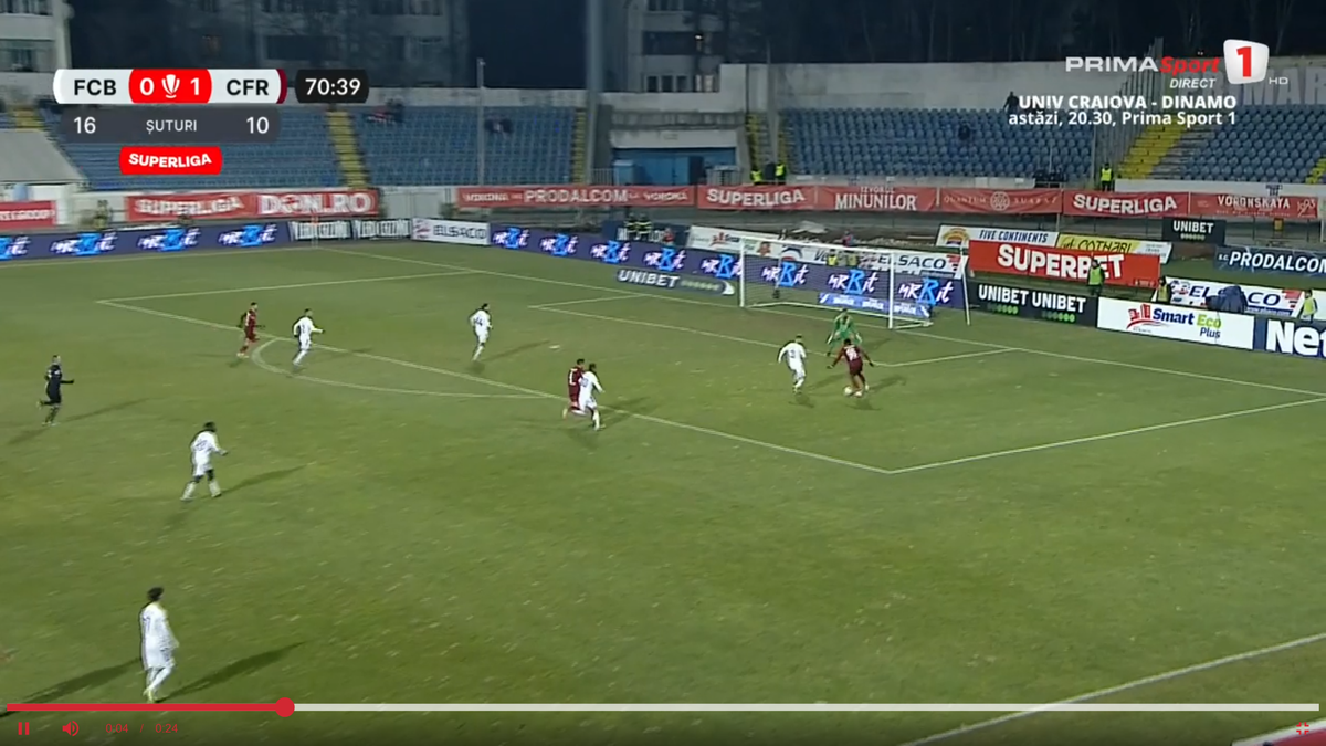 Penalty neacordat pentru CFR Cluj în meciul din deplasare cu FC Botoșani