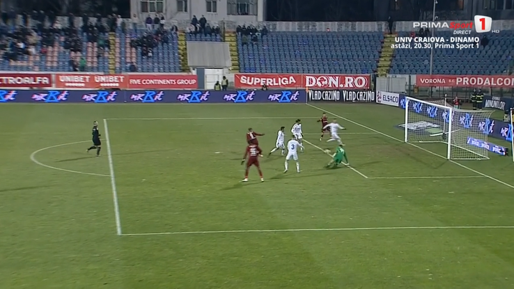 Penalty neacordat pentru CFR Cluj în meciul din deplasare cu FC Botoșani, foto: captură Prima Sport