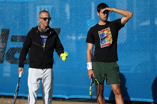 Carlos Alcaraz, alături de Samu Lopez/Foto: Getty Images
