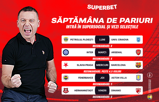 Start săptămânii de pariuri, doar în SuperSocial