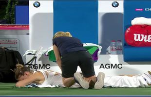 SIMONA HALEP - ONS JABEUR // FOTO Halep, probleme medicale la Dubai! Durerile la spate i-au dat emoții Simonei