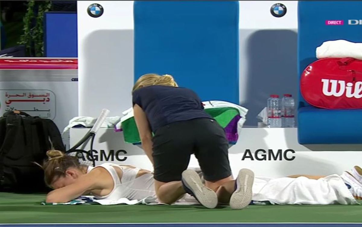 SIMONA HALEP - ONS JABEUR // FOTO Halep, probleme medicale la Dubai