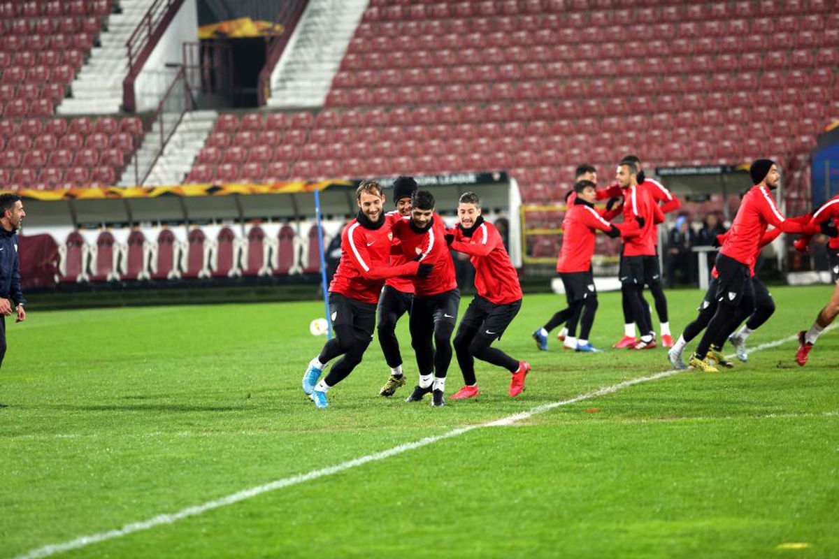 CFR CLUJ - FC SEVILLA // VIDEO+FOTO Caterincă și supercalitate » Ce s-a întâmplat la antrenamentul oficial al andaluzilor