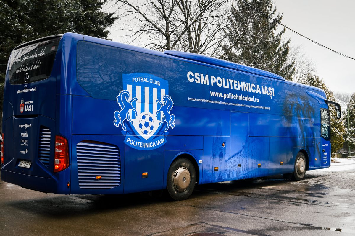 Autocar Poli Iași / FOTO: Facebook @CSMPolitehnicaIasiOficial