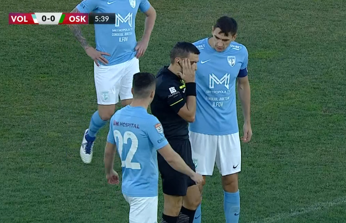 Hațegan, lovit de un jucător în FC Voluntari - Sepsi » Ce s-a întâmplat