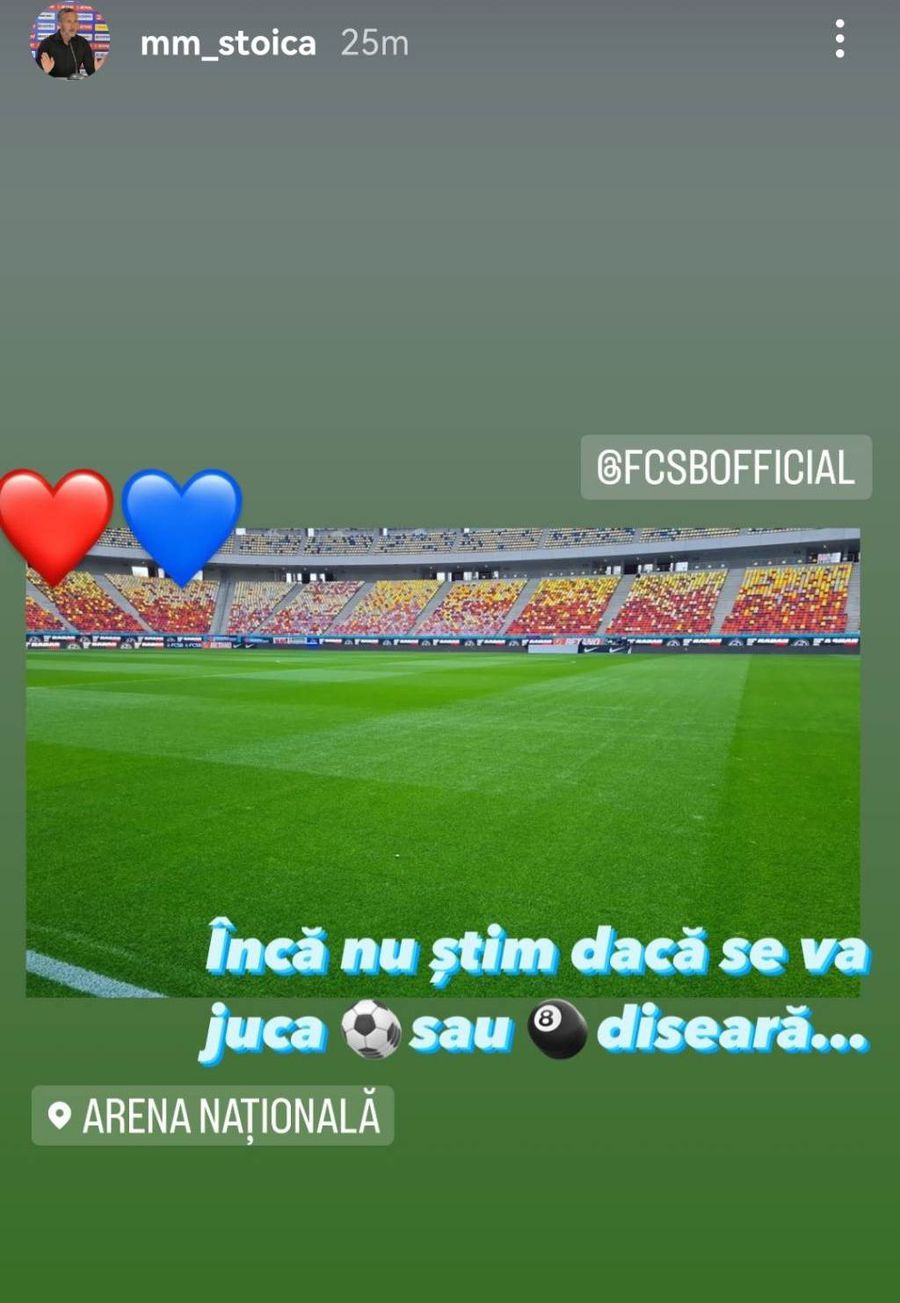 Imaginea de la Arena Națională care l-a impresionat pe Mihai Stoica, înainte de FCSB - CSU Craiova: „Fotbal sau biliard?”