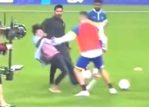 Imagini incredibile din Arabia Saudită » Cristiano Ronaldo, aproape să fie accidentat de un fan!