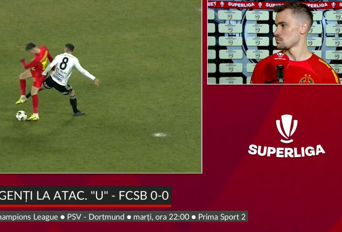 Olaru a văzut faza controversată în direct la interviu: „A fost penalty” + Lacrimi de frustrare după meci