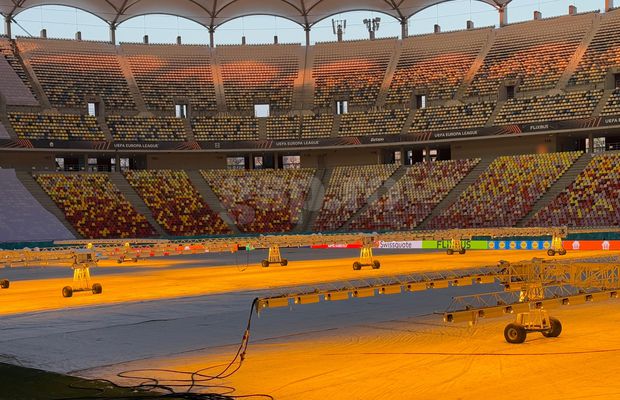 Așa arată Arena Națională cu 9 ore înainte de meciul FCSB - PAOK: imaginile postate de Mihai Stoica