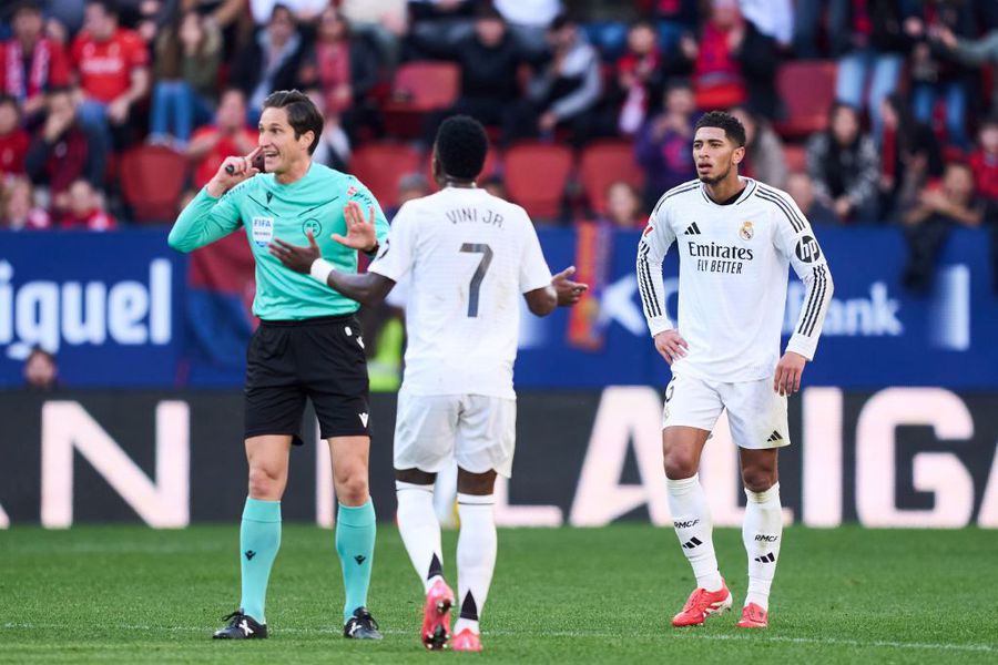 Jose Luis Munuera Montero, arbitrul care l-a eliminat pe Bellingham în Osasuna - Real Madrid/ foto Guliver/GettyImages Un nou scandal imens » Suspendat de UEFA și La Liga