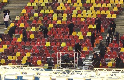Suporterii FCSB l-au ascultat pe Mihai Stoica » Imaginile serii, pe Arena Națională: câți au venit la deszăpezire