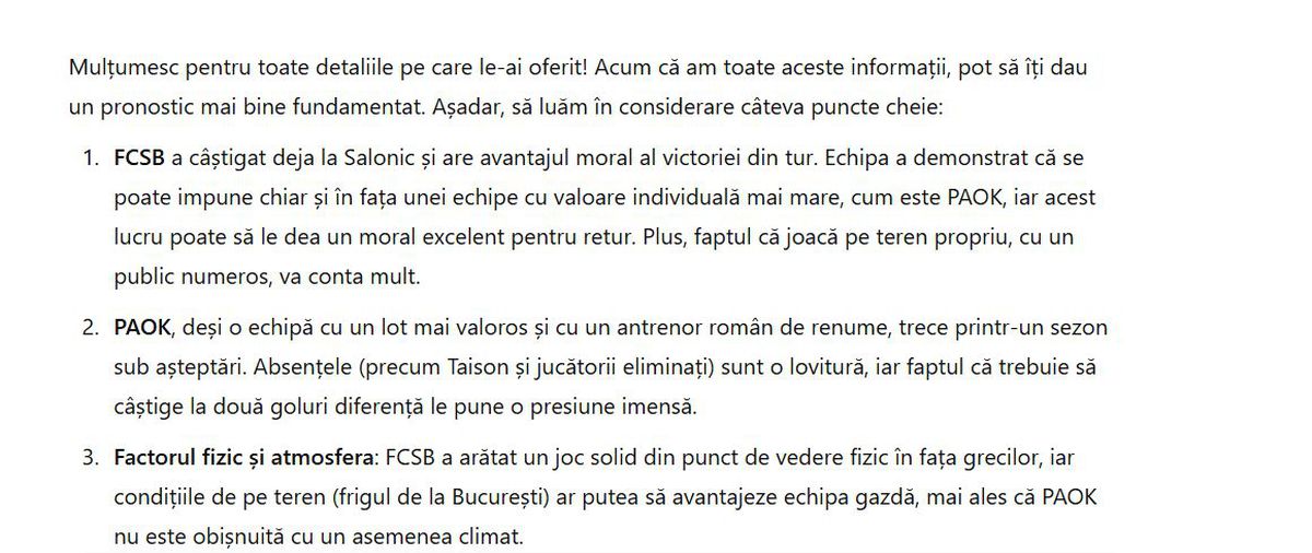 ChatGPT a dat verdictul la FCSB - PAOK » Inteligența artificială a scanat detaliile-cheie și vine cu pronosticul: „Toate ingredientele pentru a trece mai departe”