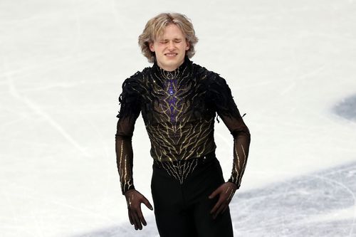 Ilia Malinin la finalul programului liber la JO Milano Cortina Foto: Guliver/GettyImages