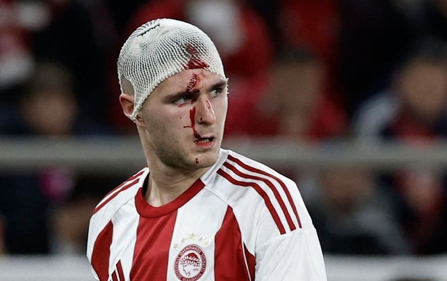 Lorenzo Pirola Ciocnire violentă! » Sânge pe „Karaiskakis”, în Olympiakos -Leverkusen