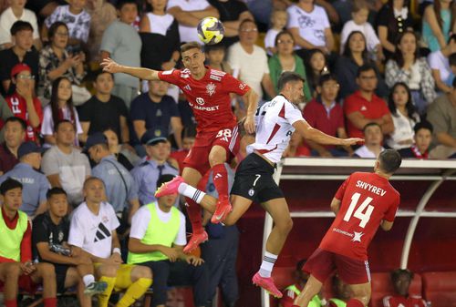Bogdan Vătăjelu, în iulie 2025, în tricoul lui Aktobe. Foto: Imago Images