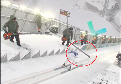 Momentul în care Benjamin Loomis risca să fie accidentat grav // foto: captură X