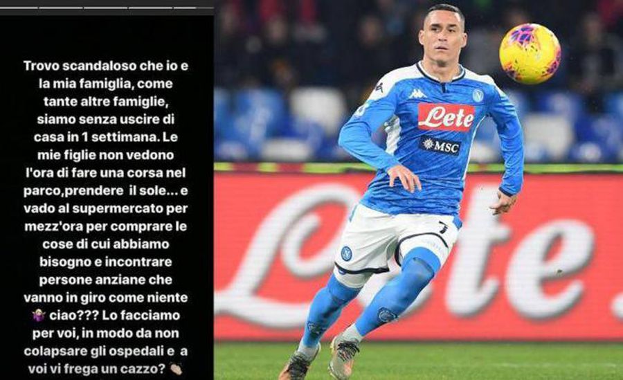 Soția unui fotbalist al lui Napoli a răbufnit în plină pandemie: „E scandalos pentru mine”