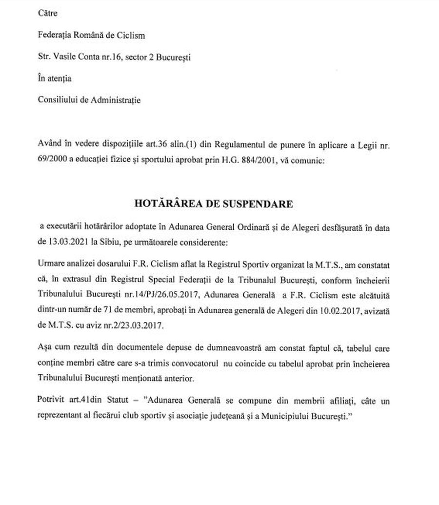 EXCLUSIV Alegerile de la Federația Română de Ciclism au fost invalidate! Eduard Novak: „Era dezordine în lista cluburilor”