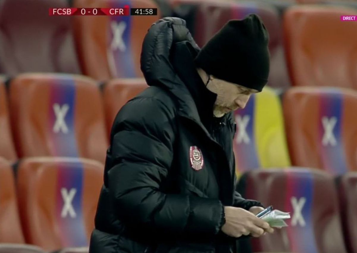 Edi Iordănescu, FCSB - CFR / FOTO: Captură @TV Digi Sport 1