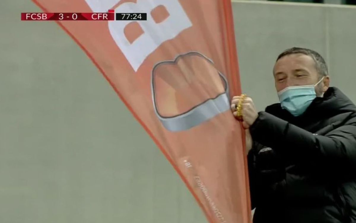 FOTO. MM Stoica s-a dezlănțuit în tribune! Imagini spectaculoase de la FCSB - CFR