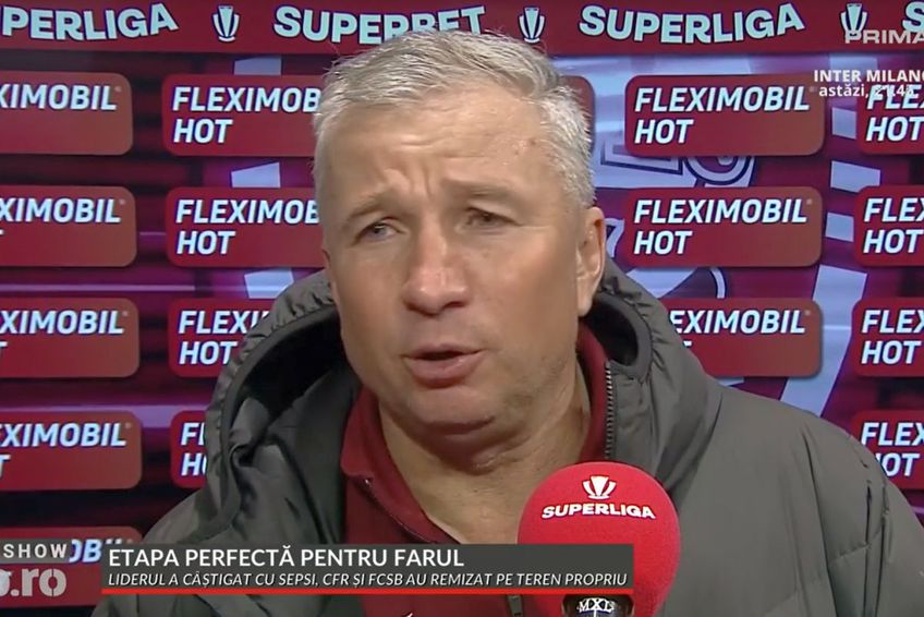 Dan Petrescu, după CFR Cluj - Rapid 2-2 / Sursă foto: Captură Prima Sport