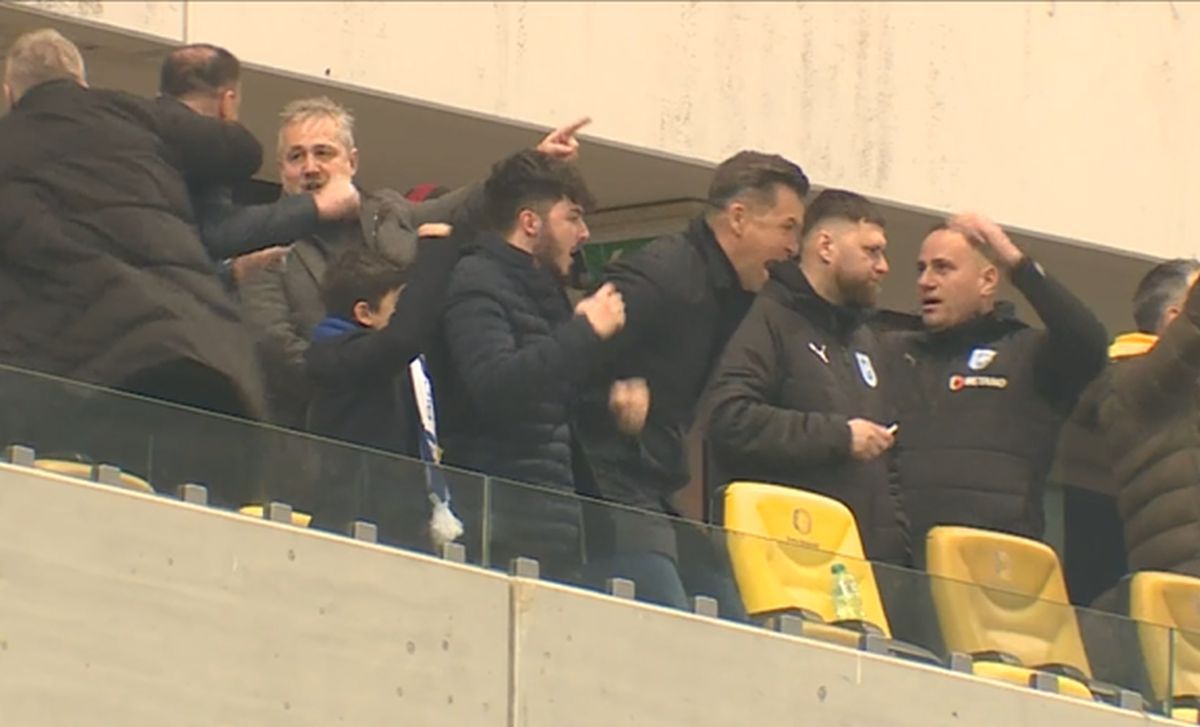 Mihai Rotaru, transfigurat la „oficială” » Flancat de Bobonete și de un fost ministru, s-a calmat cu un whisky după golul lui Edjouma