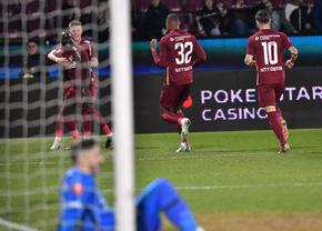 Faza primei reprize din CFR Cluj - Rapid » A marcat după ce și-a dat la propriu cu stângul în dreptul!
