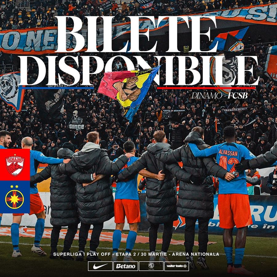 Bilete la Dinamo - FCSB / foto: Facebook Bilete pentru fanii FCSB la meciul cu Dinamo: procesul de achiziționare, mai complicat