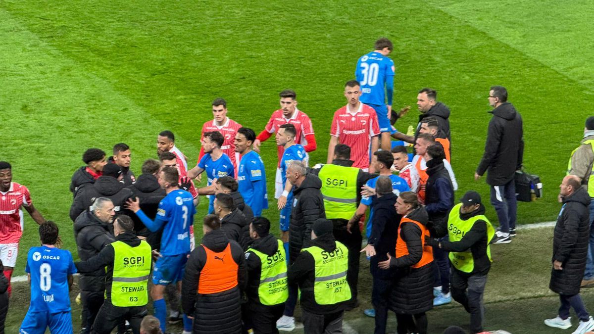 Altercație generală în Dinamo - Universitatea Craiova