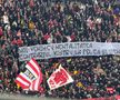 Banner Dinamo - „Noi venim cu mentalitatea / Contratiul vostru, la fel ca și identitatea”