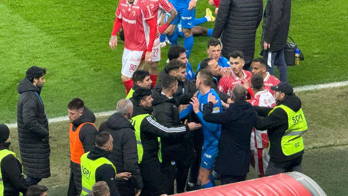 Altercație generală în Dinamo - Universitatea Craiova