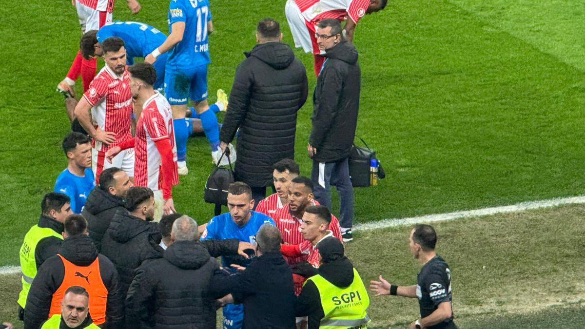 Altercație generală în Dinamo - Universitatea Craiova
