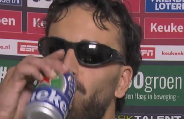 Cu berea și trabucul la flash-interviu » Internaționalul a făcut spectacol după ce a promovat: „Sunt cine sunt”