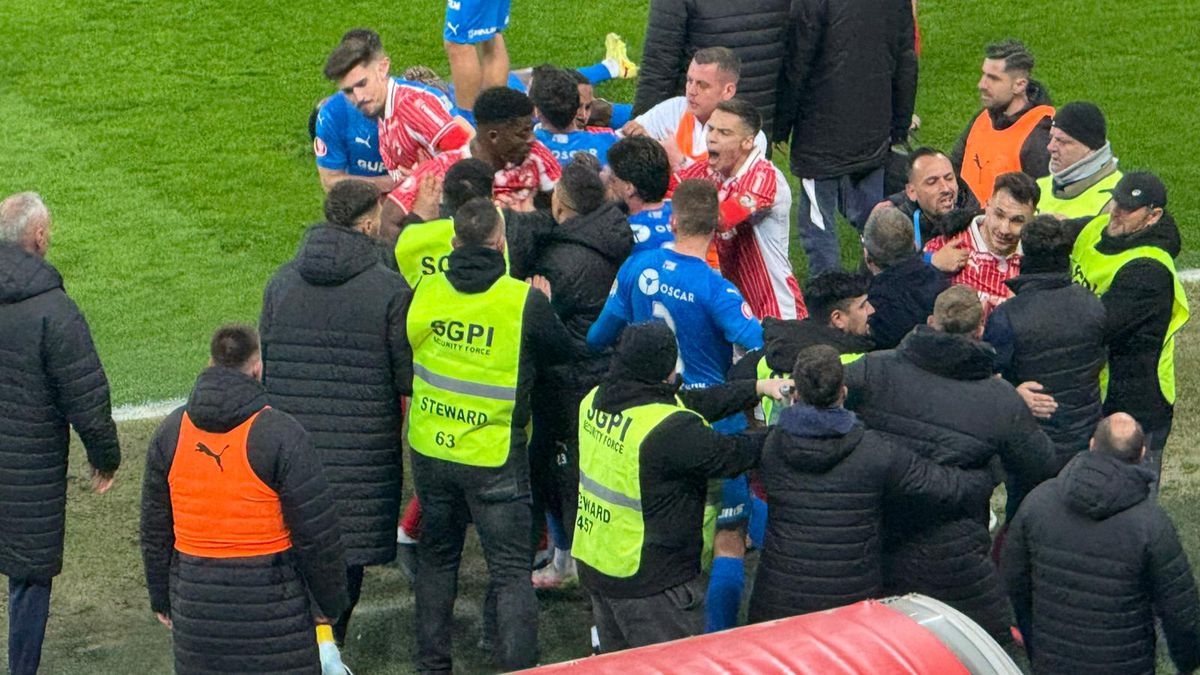 Altercație generală în Dinamo - Universitatea Craiova