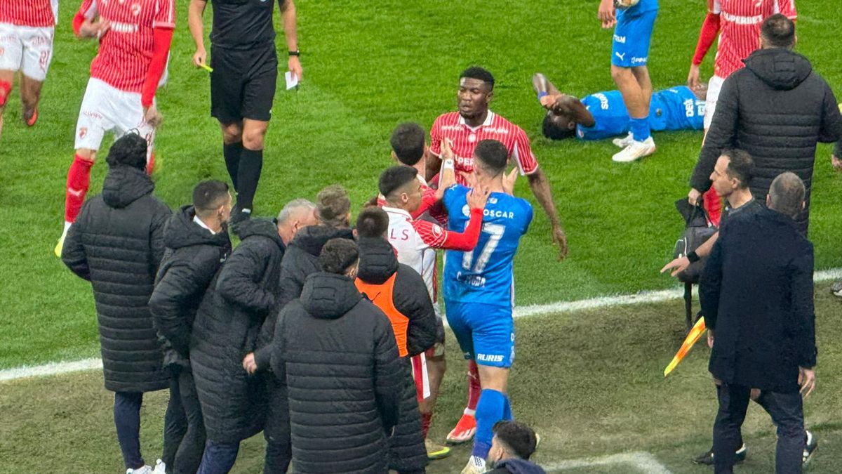 Altercație generală în Dinamo - Universitatea Craiova